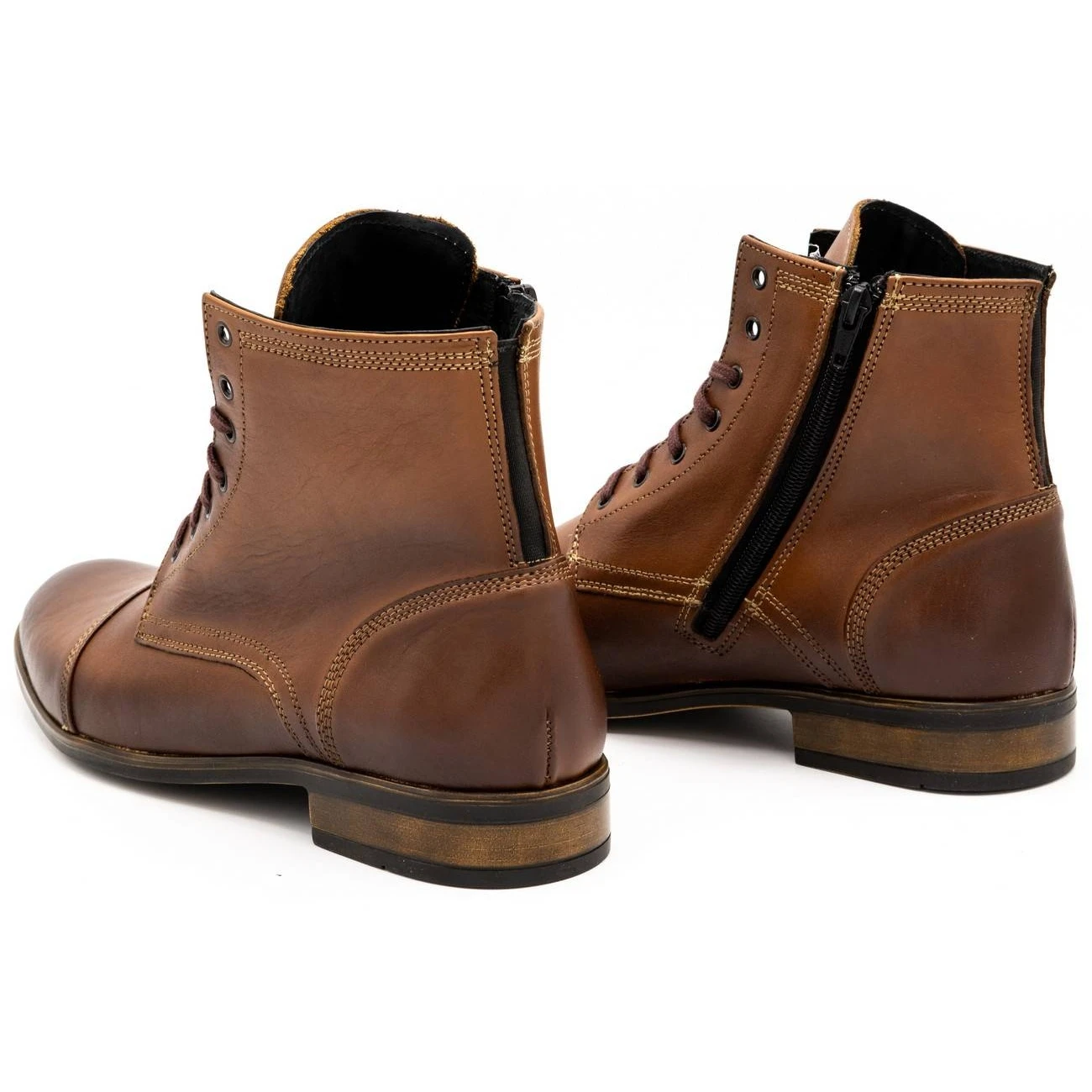 Olivier Bottines Chelsea En Cuir Pour Hommes 287D Św Marron Brun – Image 3