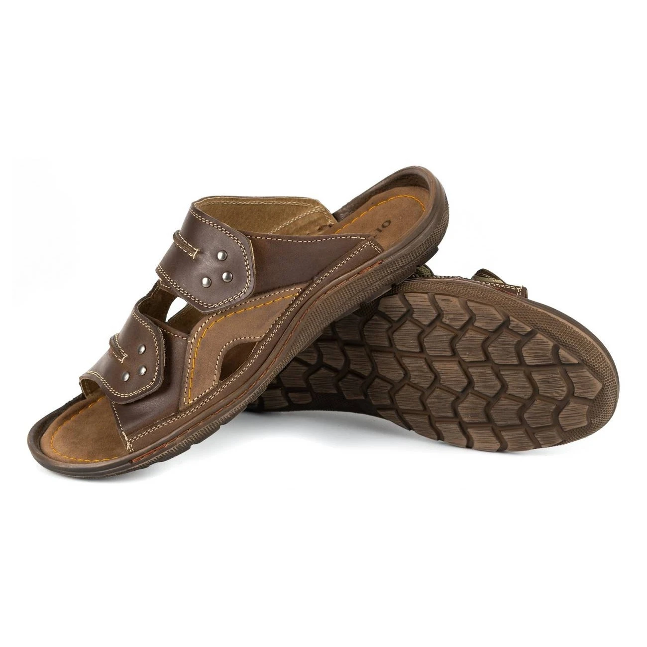 Olivier Chaussons Cuir Homme 335GT Marron Brun – Image 4