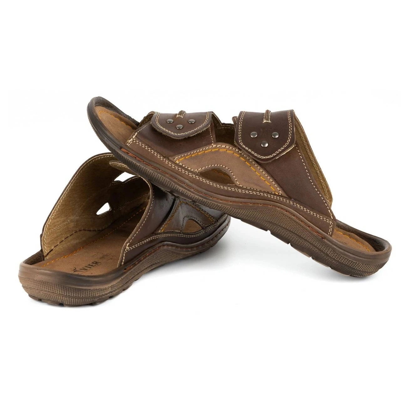 Olivier Chaussons Cuir Homme 335GT Marron Brun – Image 6