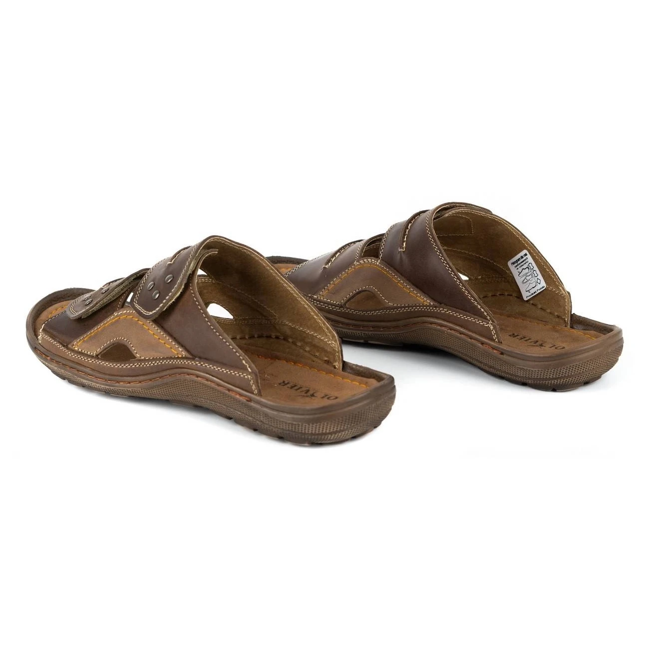 Olivier Chaussons Cuir Homme 335GT Marron Brun – Image 7