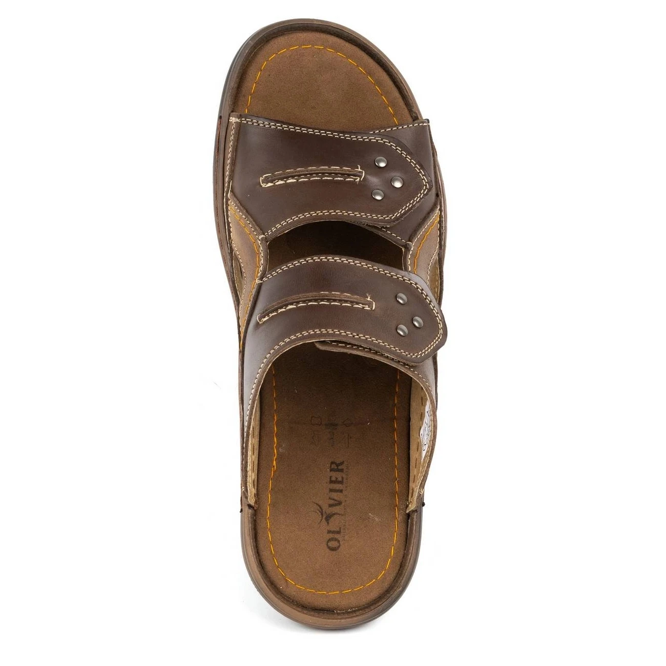 Olivier Chaussons Cuir Homme 335GT Marron Brun – Image 8