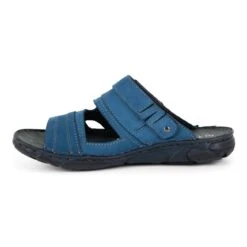 Olivier Chaussons Cuir Homme 460MP Bleu