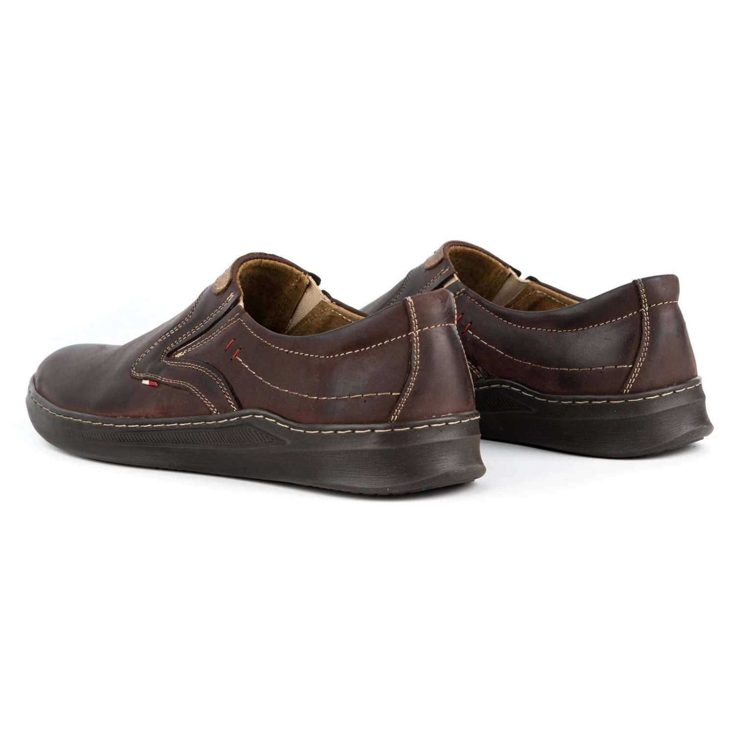 Olivier Chaussures à Enfiler Décontractées En Cuir Pour Hommes 284GT Marron Brun – Image 5