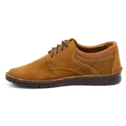 Olivier Chaussures Casual En Cuir Pour Hommes 7095 Rouge Multicolore Orange