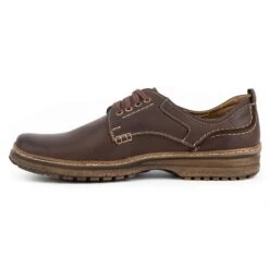 Olivier Chaussures Décontractées En Cuir Pour Hommes 221GT Marron Brun