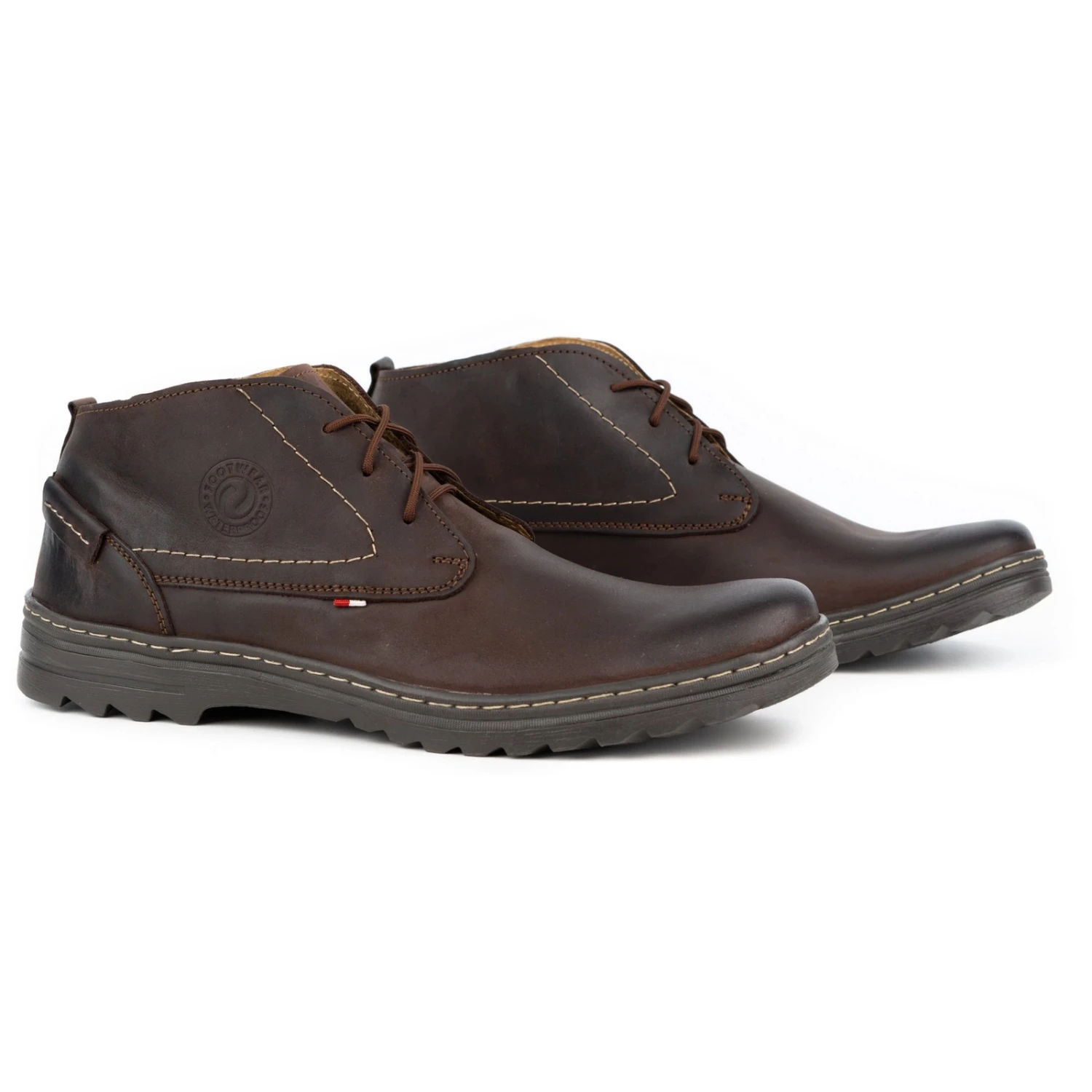 Olivier Chaussures Décontractées En Cuir Pour Hommes 234GT Marron Brun – Image 2
