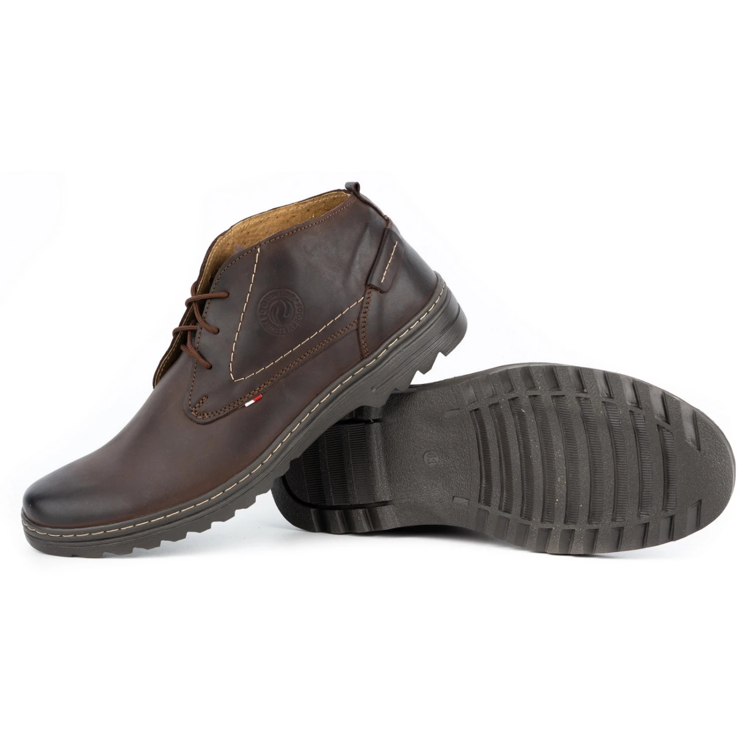 Olivier Chaussures Décontractées En Cuir Pour Hommes 234GT Marron Brun – Image 3
