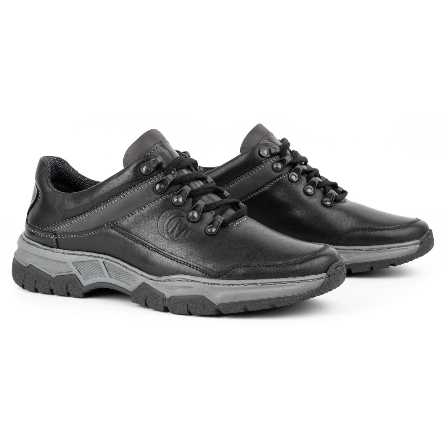 Olivier Chaussures Décontractées En Cuir Pour Hommes 842MA Noir Le Noir – Image 3