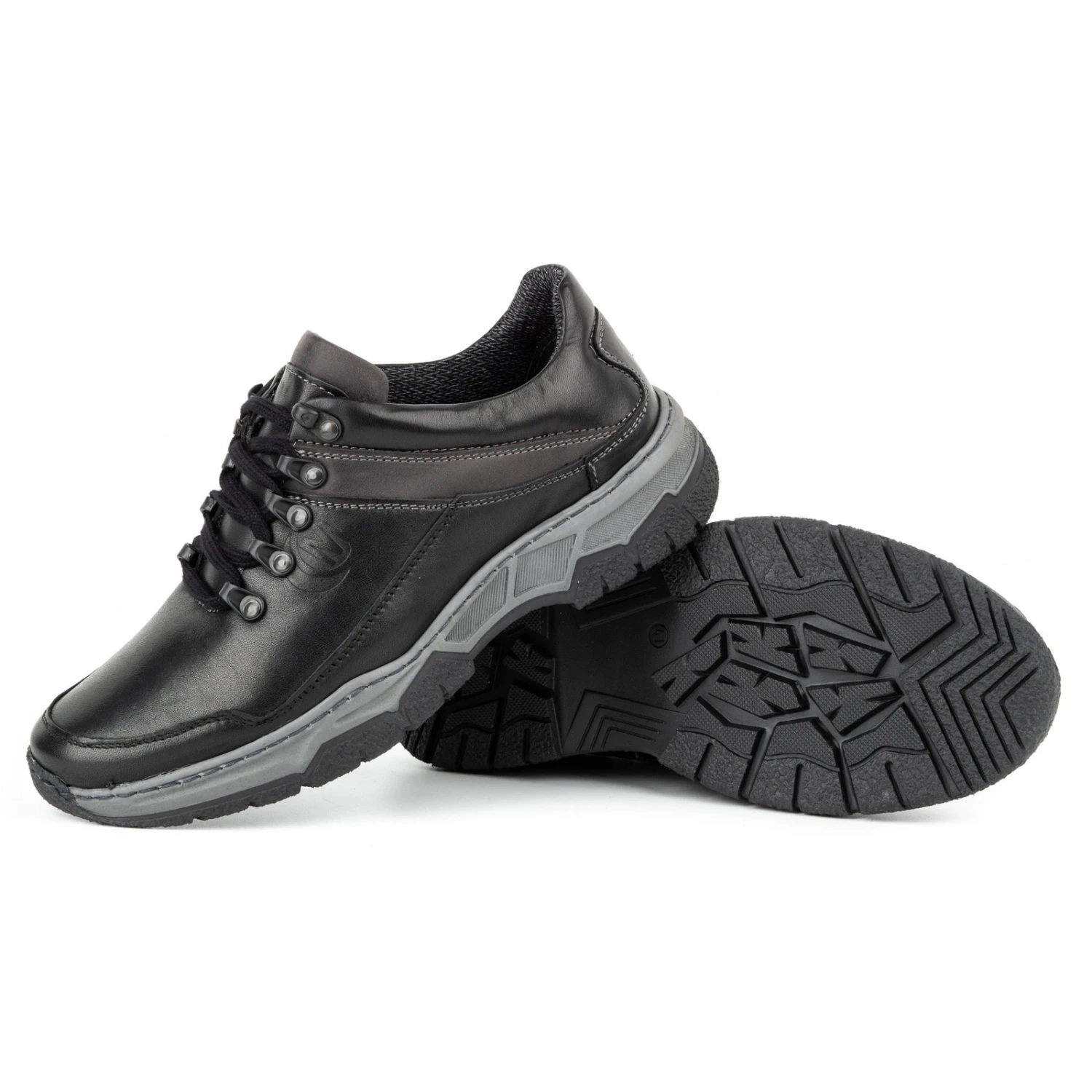 Olivier Chaussures Décontractées En Cuir Pour Hommes 842MA Noir Le Noir – Image 4