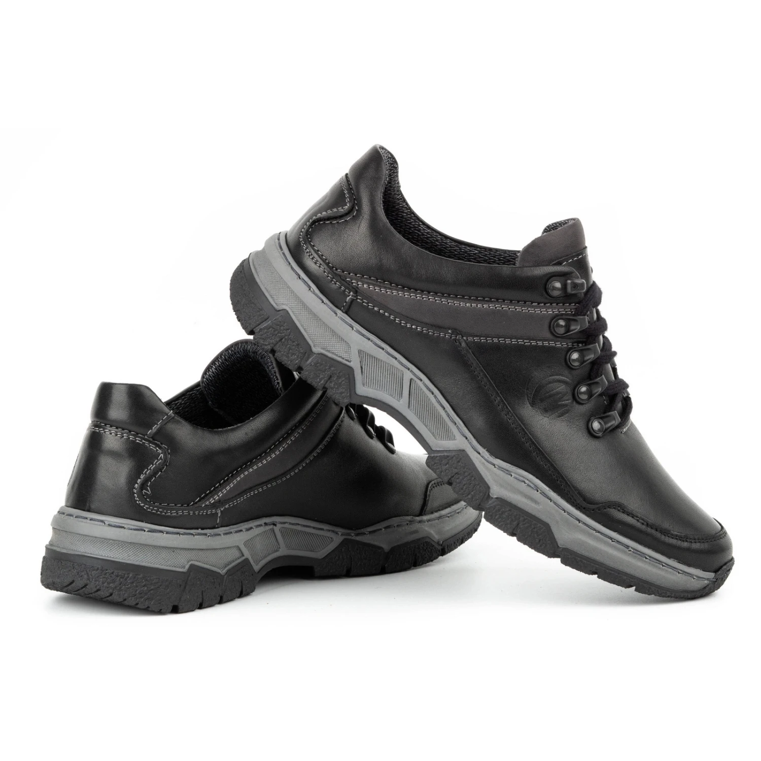 Olivier Chaussures Décontractées En Cuir Pour Hommes 842MA Noir Le Noir – Image 5