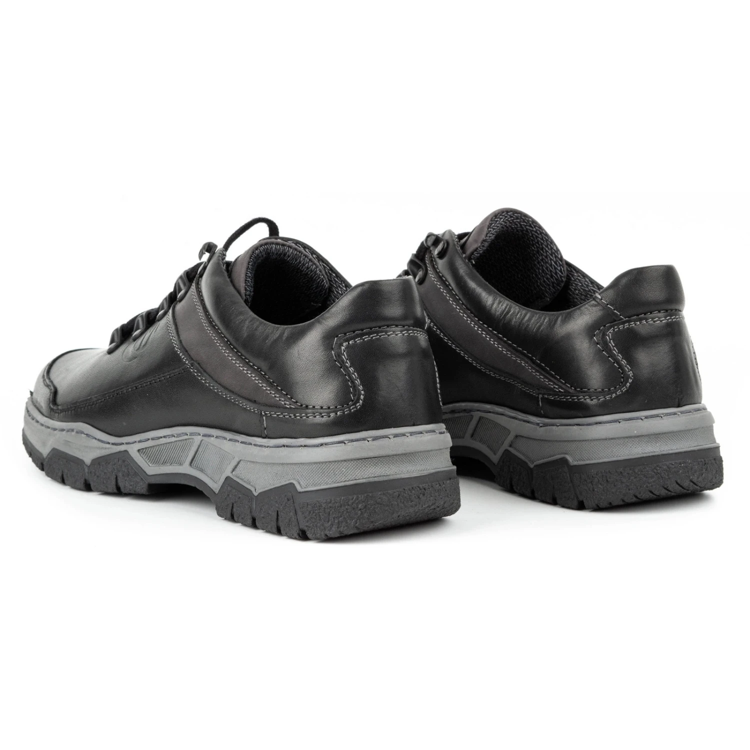 Olivier Chaussures Décontractées En Cuir Pour Hommes 842MA Noir Le Noir – Image 7