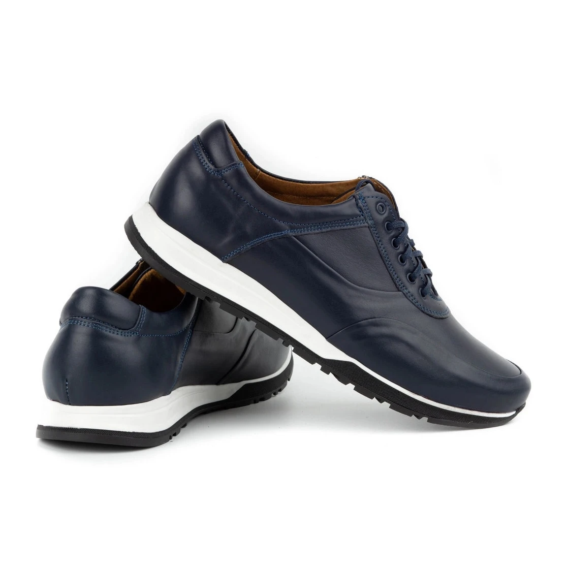 Olivier Chaussures Décontractées En Cuir Pour Hommes 902KNT Bleu Marine – Image 5