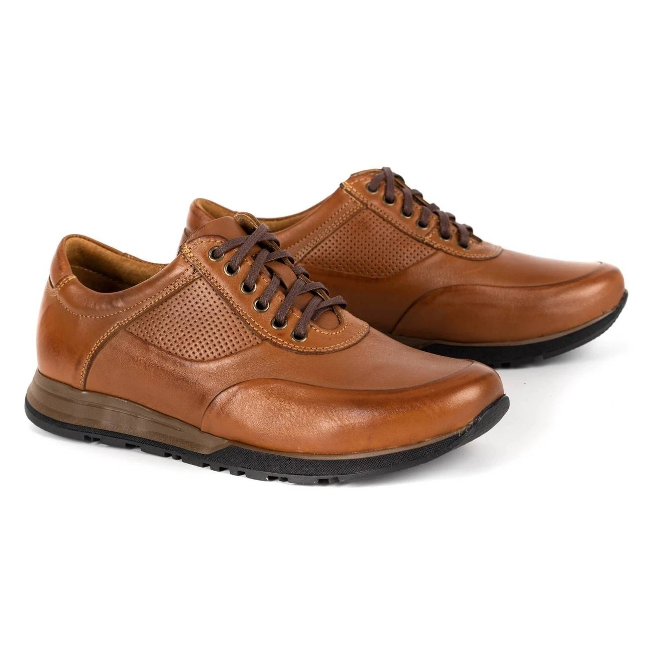 Olivier Chaussures Décontractées En Cuir Pour Hommes 902KNT Marron Brun – Image 2