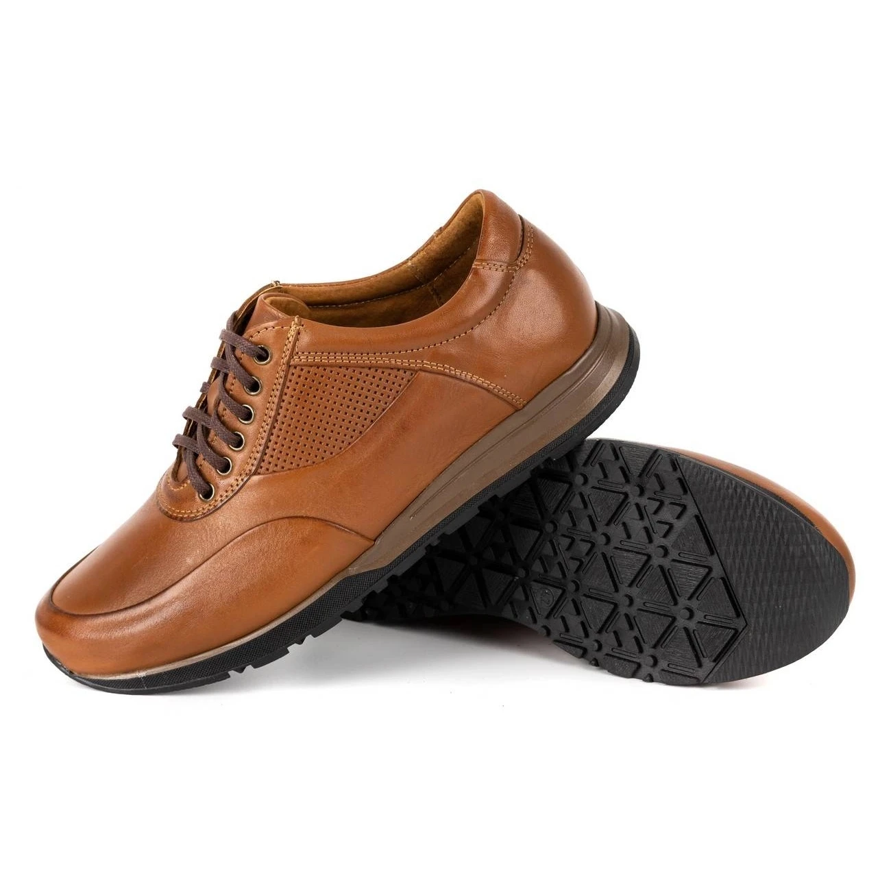 Olivier Chaussures Décontractées En Cuir Pour Hommes 902KNT Marron Brun – Image 3