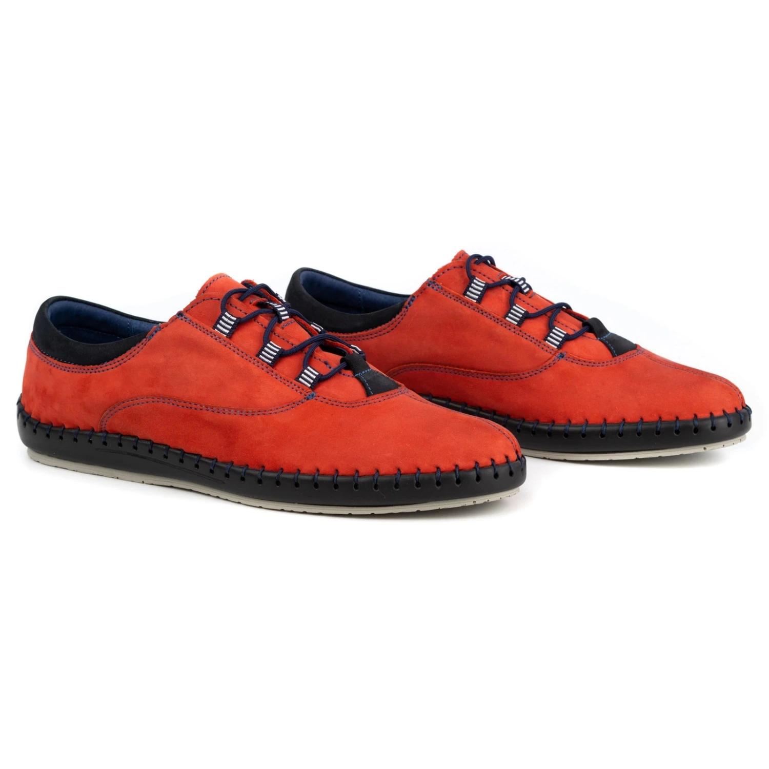 Olivier Chaussures Décontractées Pour Hommes 312K Nubuck Rouge – Image 2