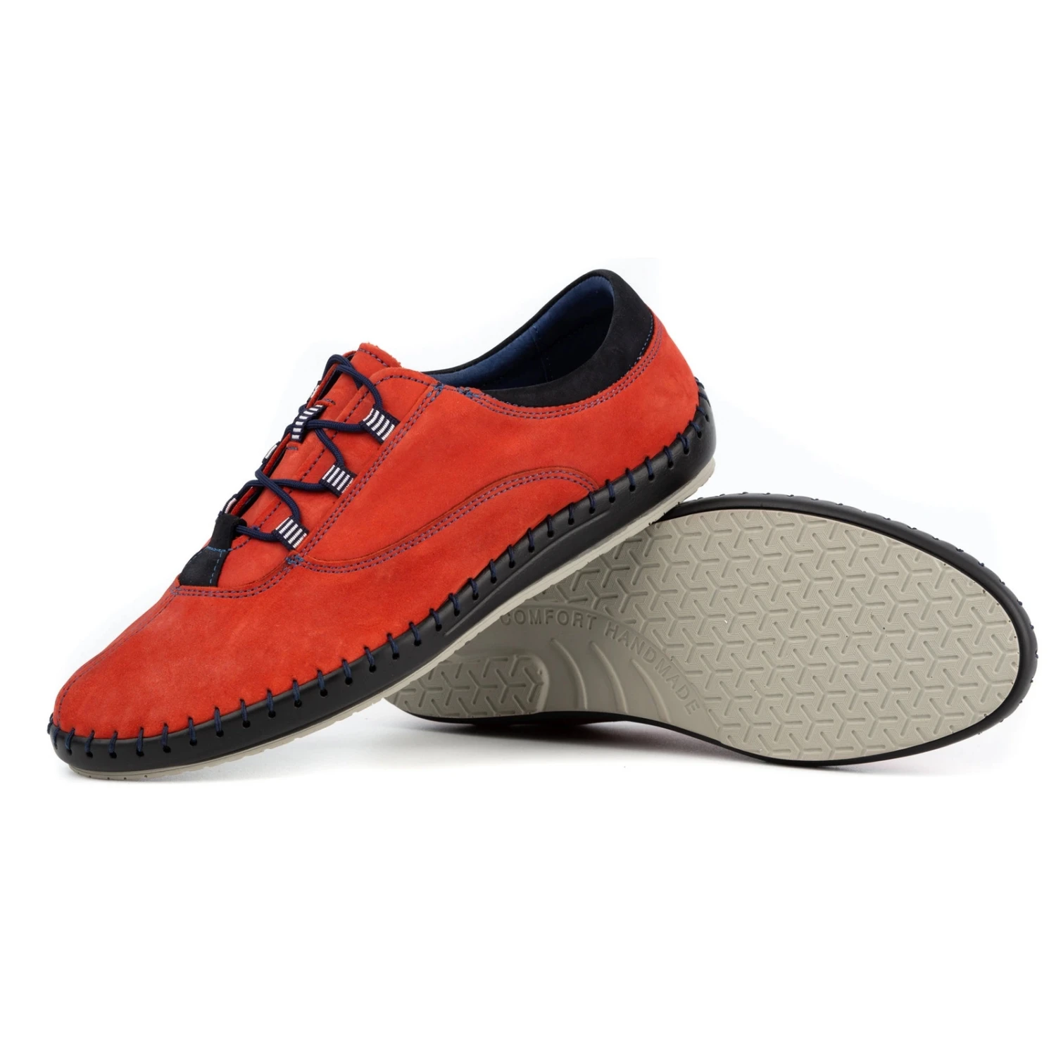 Olivier Chaussures Décontractées Pour Hommes 312K Nubuck Rouge – Image 3