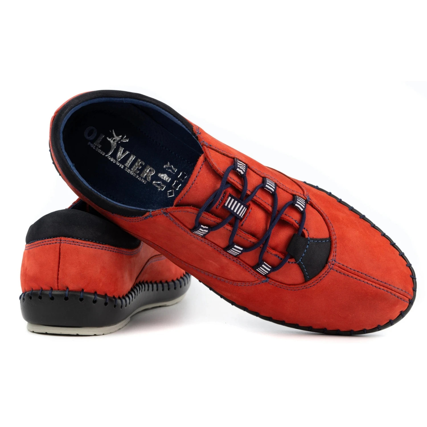Olivier Chaussures Décontractées Pour Hommes 312K Nubuck Rouge – Image 4