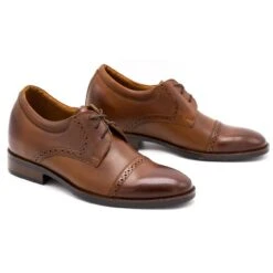 Olivier Chaussures En Cuir Pour Hommes Qui Augmentent Le Formel P45KB Marron Brun