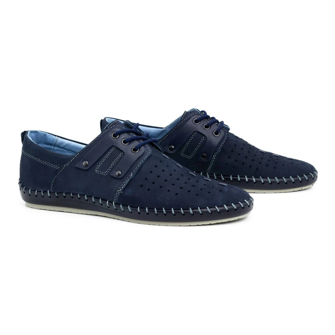 Olivier Chaussures été Homme Cuir 882LMA Bleu Marine – Image 2