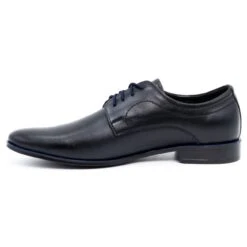Olivier Chaussures Habillées En Cuir Pour Hommes 277 Noir Avec Bleu Le Noir