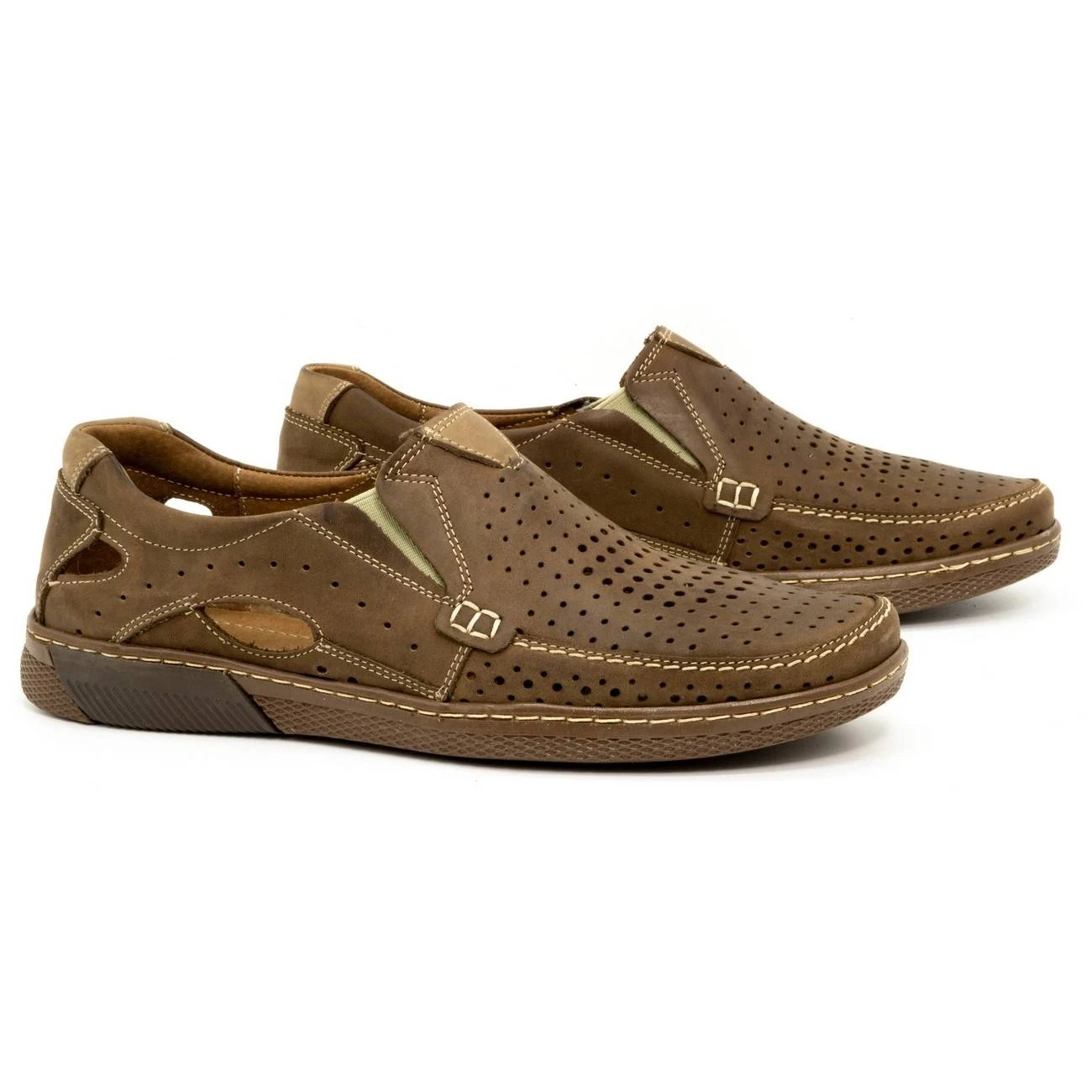 Olivier Chaussures Homme En Cuir 937MP Marron Brun – Image 2