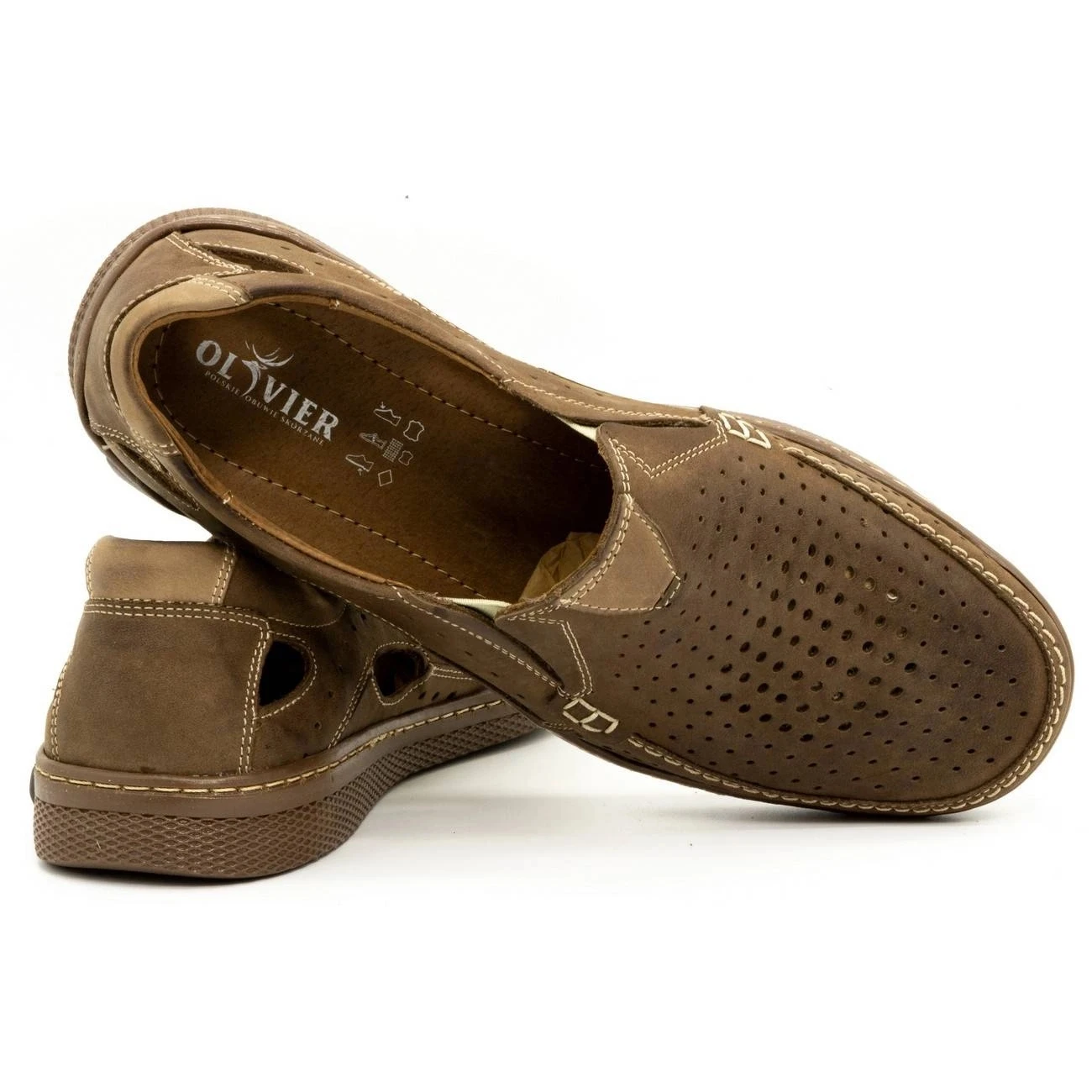 Olivier Chaussures Homme En Cuir 937MP Marron Brun – Image 5