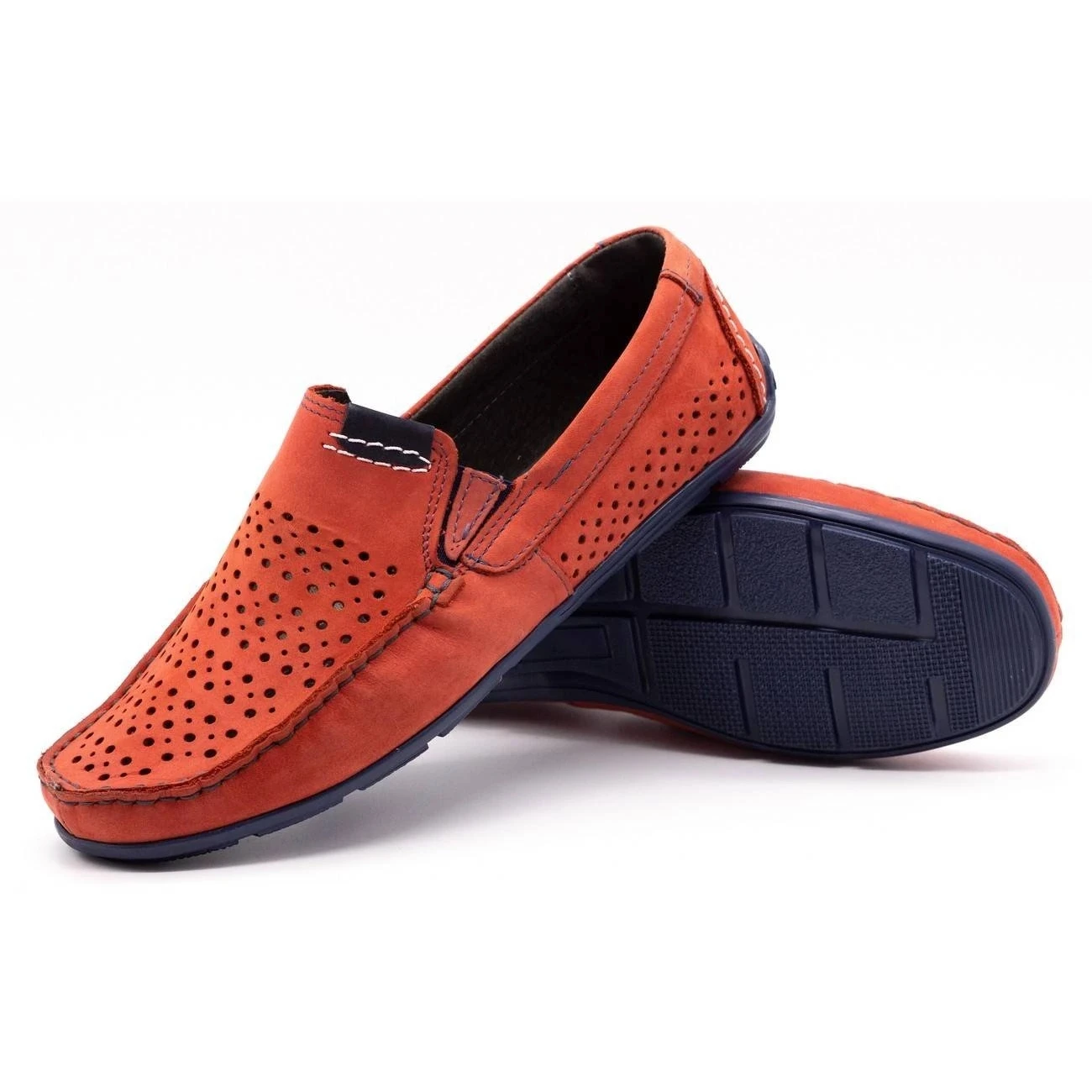 Olivier Chaussures Homme Mocassin 906 Pour L'été Rouge – Image 3