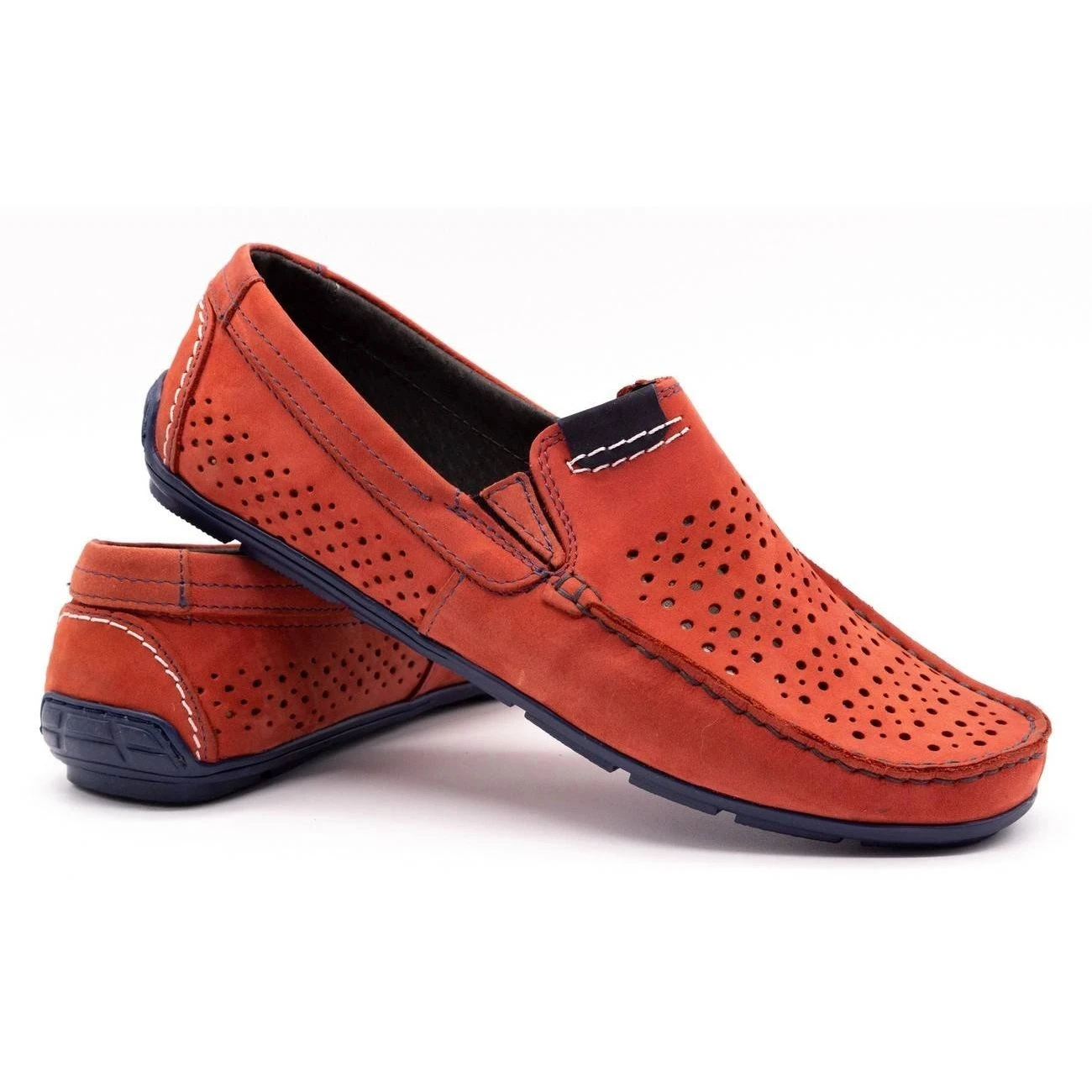 Olivier Chaussures Homme Mocassin 906 Pour L'été Rouge – Image 4