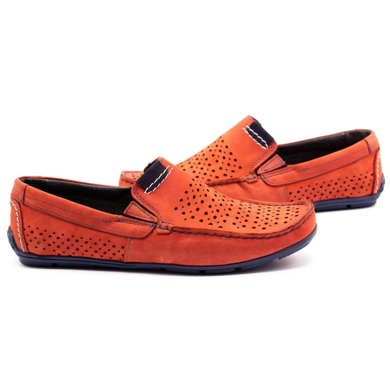 Olivier Chaussures Homme Mocassin 906 Pour L'été Rouge – Image 5