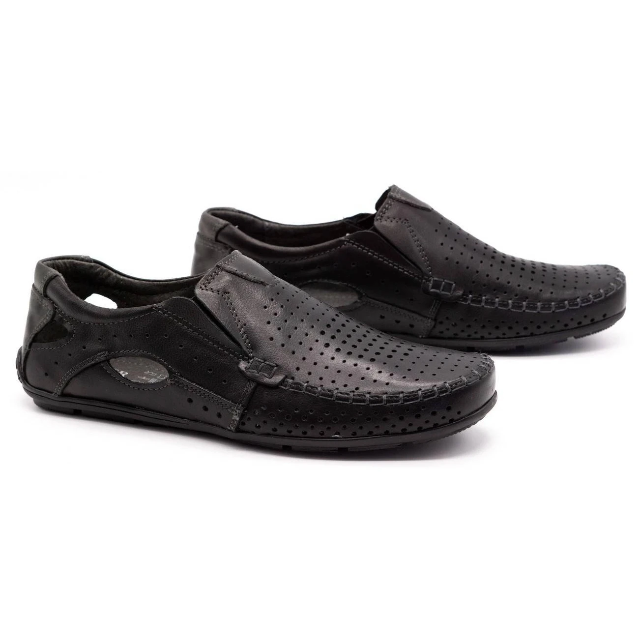 Olivier Chaussures Homme Mocassins 901 été Grain Noir Le Noir – Image 2