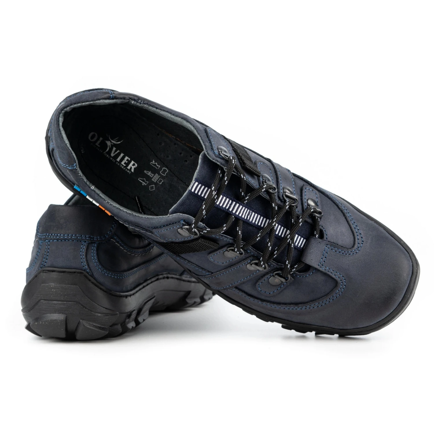 Olivier Chaussures Trekking Cuir Homme 213GT Bleu Marine – Image 5