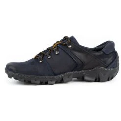 Olivier Chaussures Trekking Cuir Homme 214GT Bleu Marine Le Noir