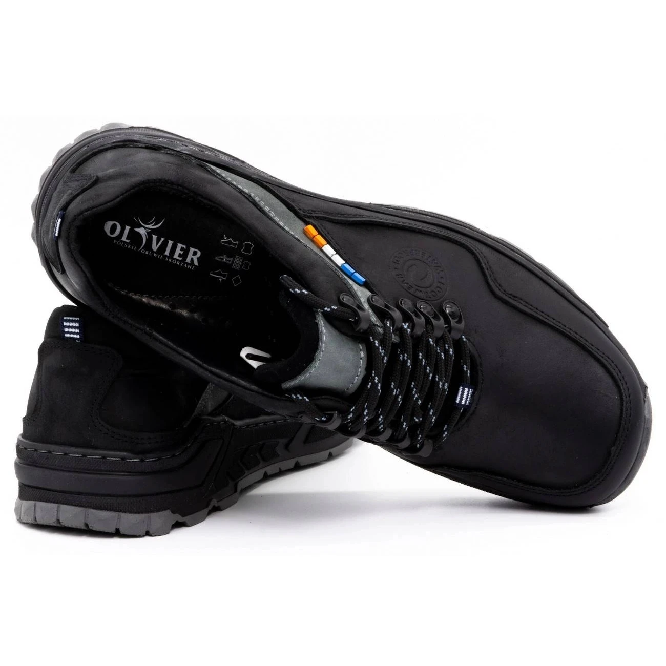 Olivier Chaussures Trekking Cuir Homme 292GT Noir Le Noir – Image 5