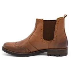 Olivier Chelsea Boots Homme, Richelieu Cuir 7003KB Marron Brun