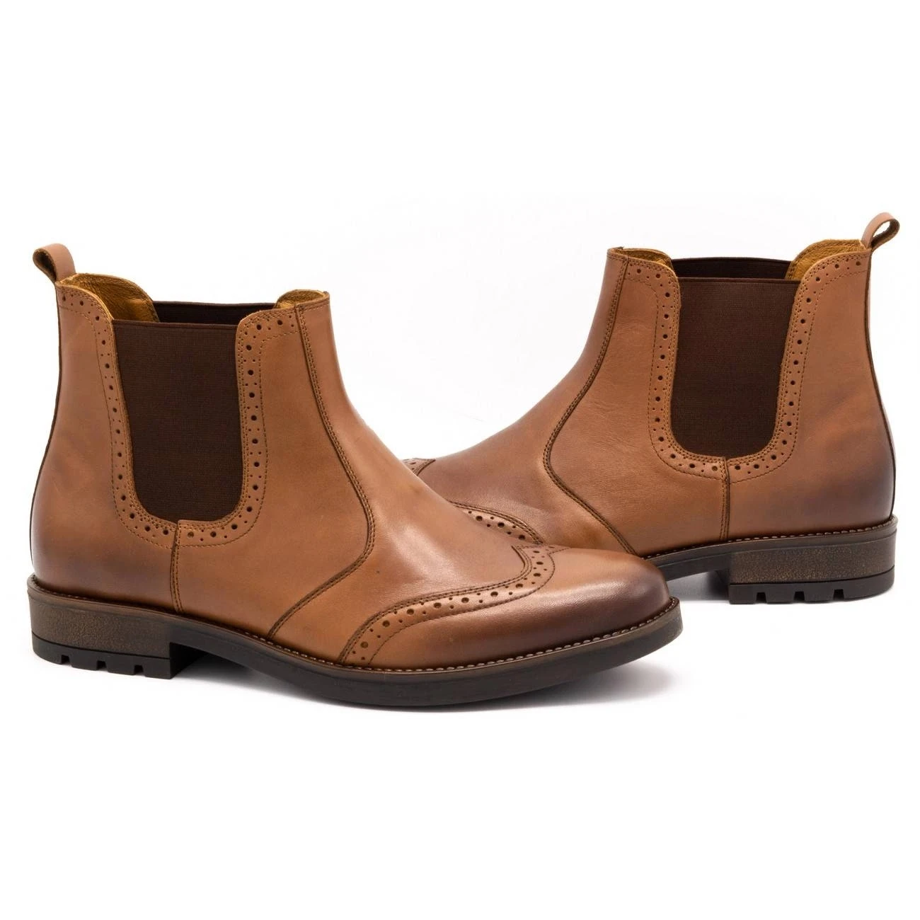 Olivier Chelsea Boots Homme, Richelieu Cuir 7003KB Marron Brun – Image 3