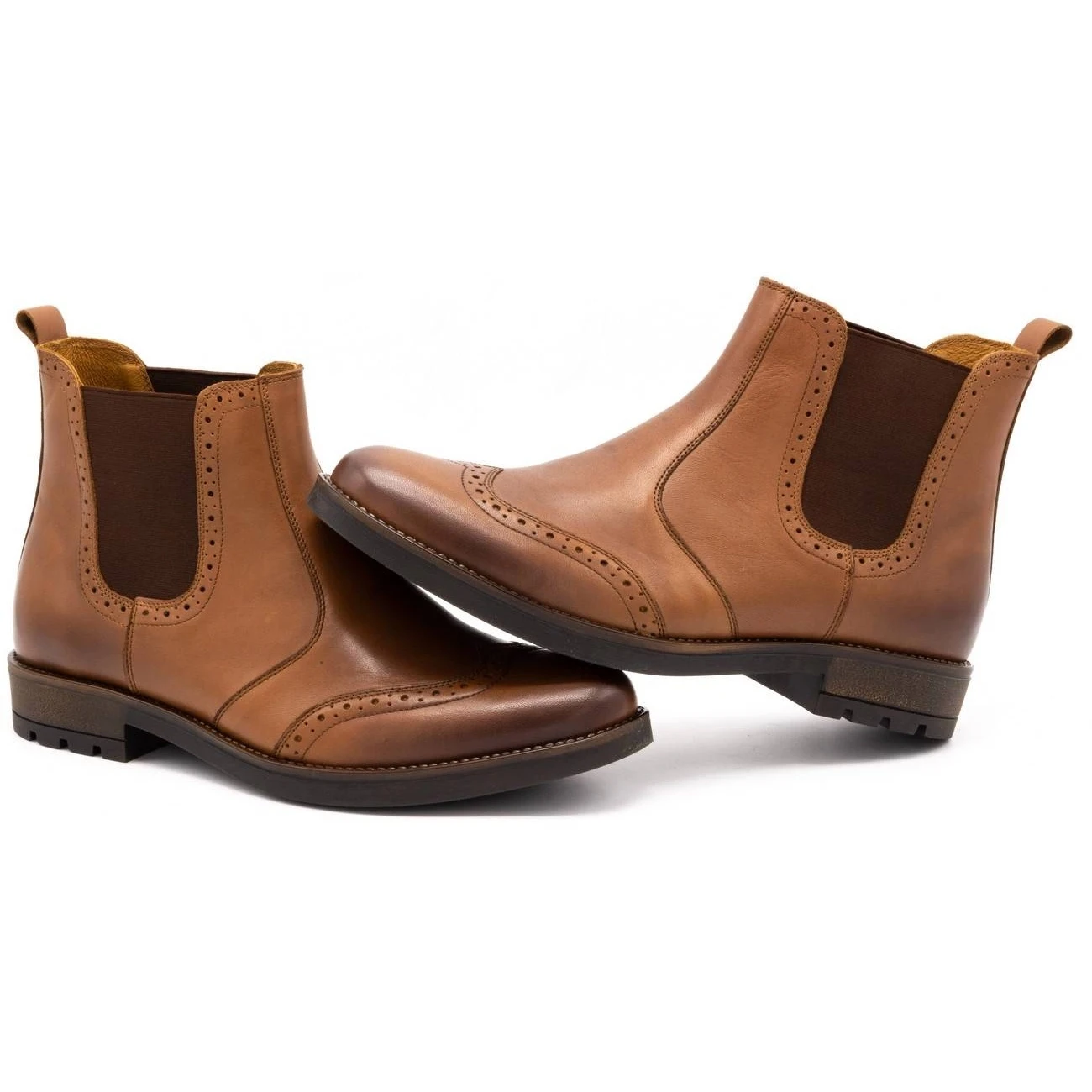 Olivier Chelsea Boots Homme, Richelieu Cuir 7003KB Marron Brun – Image 6