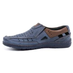 Olivier Mocassin Homme Cuir Bleu Marine 893MP Brun