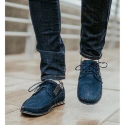 Olivier Mocassins Cuir Homme 4228 Bleu Marine