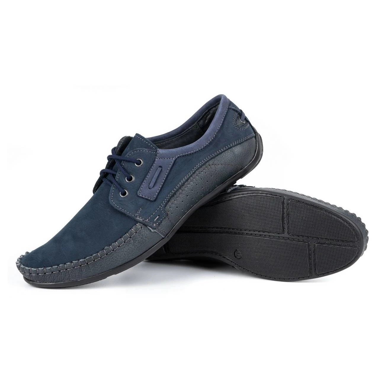 Olivier Mocassins Cuir Homme 4228 Bleu Marine – Image 4