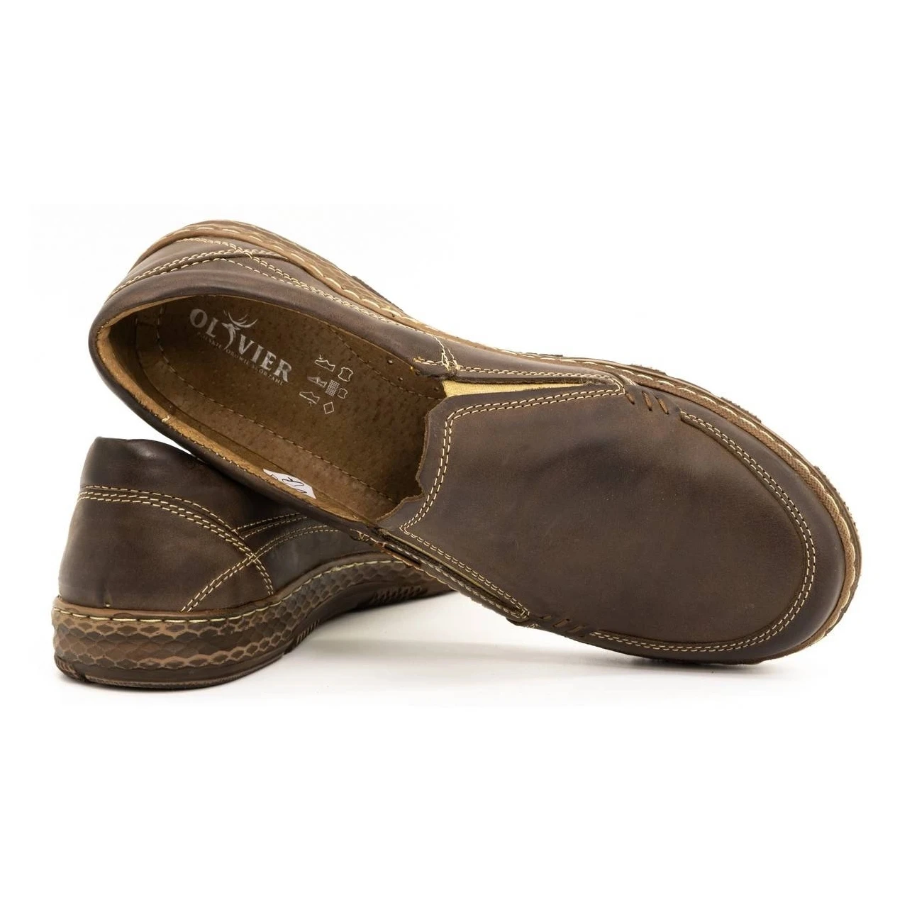 Olivier Mocassins Cuir Homme 943MA Marron Brun – Image 4