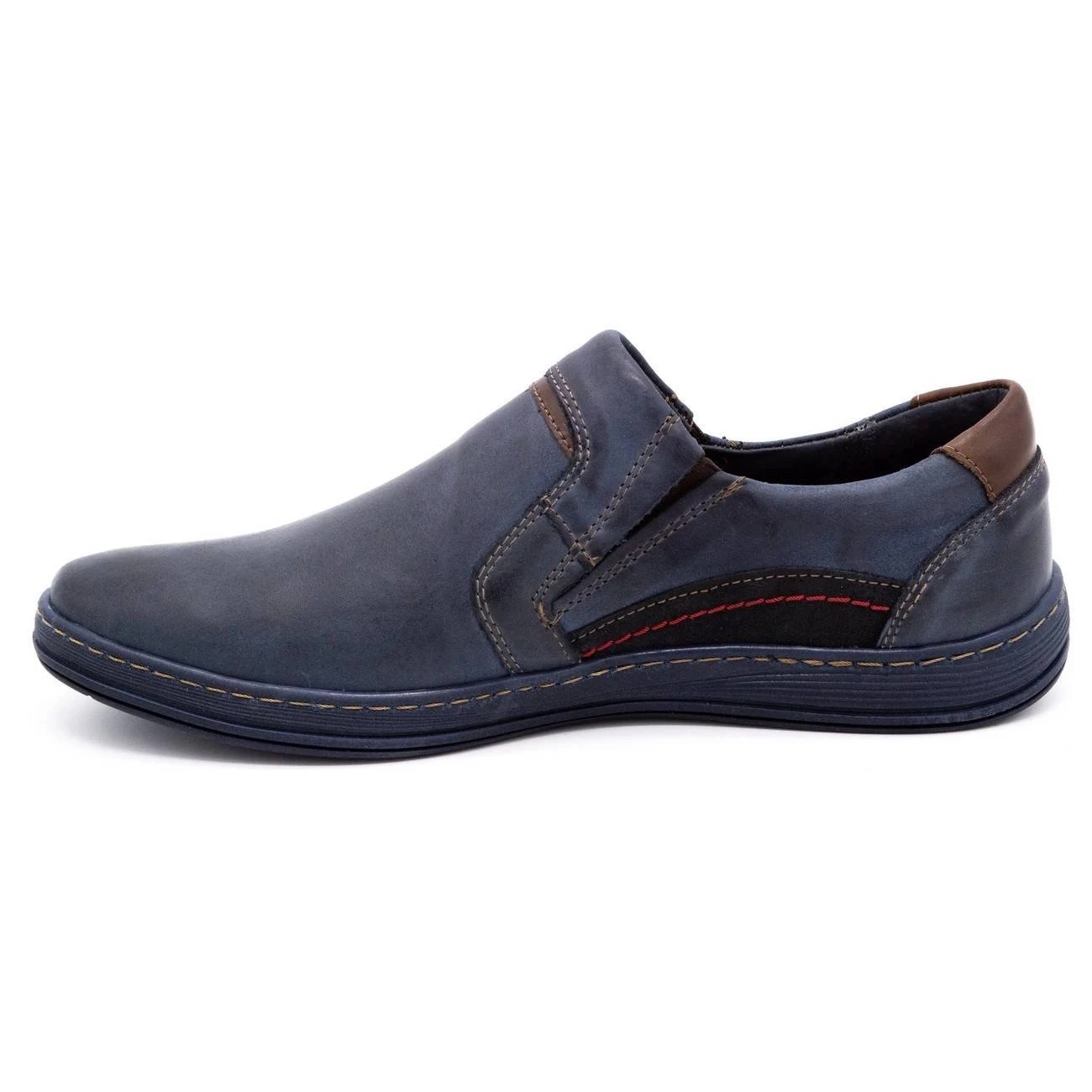 Olivier Mocassins Homme Cuir 520 Bleu Marine