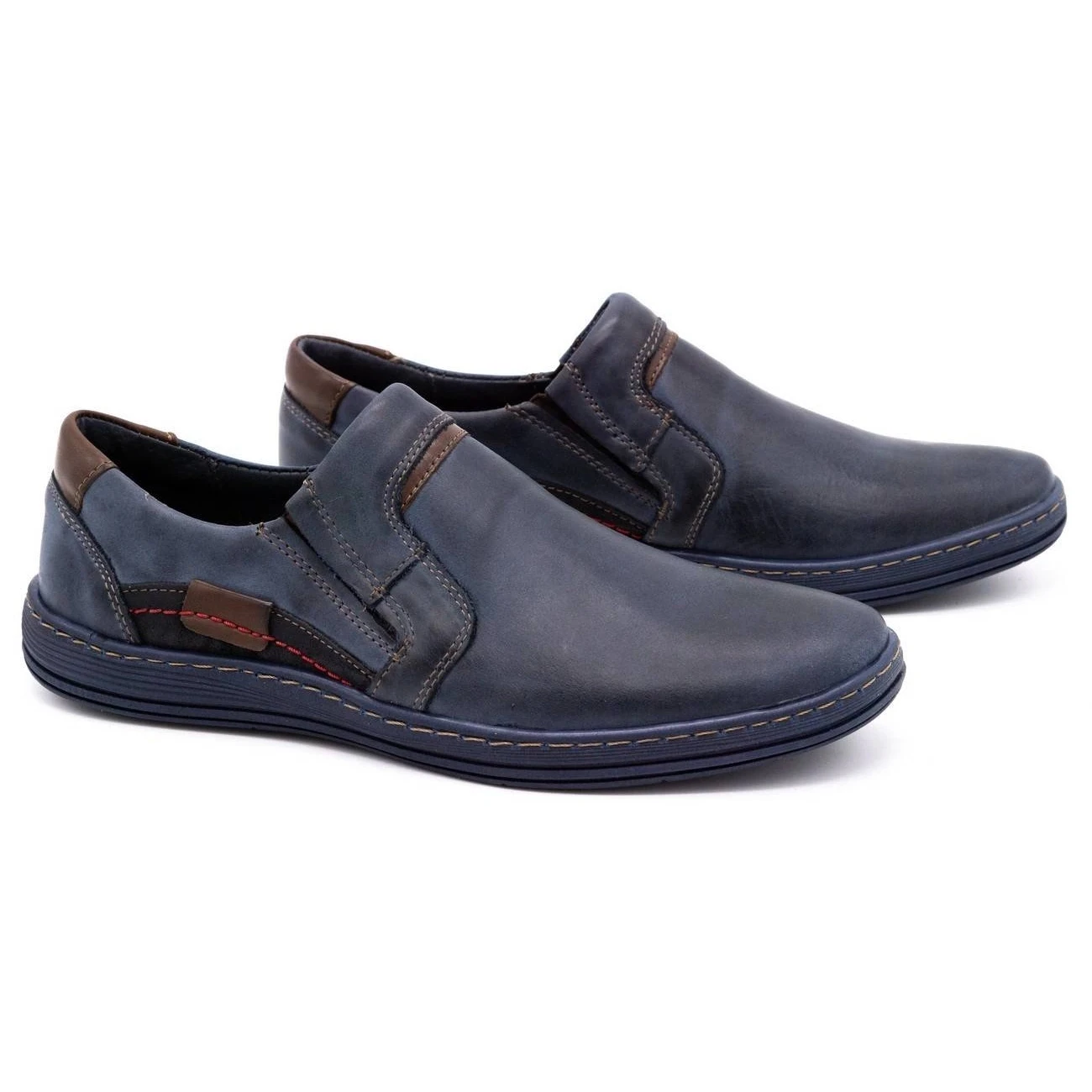 Olivier Mocassins Homme Cuir 520 Bleu Marine – Image 2