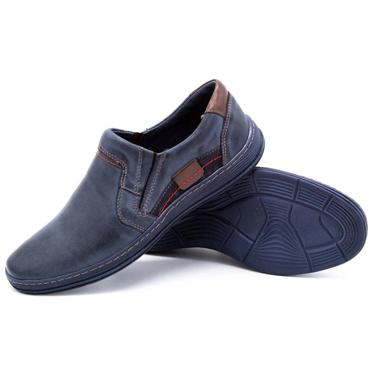 Olivier Mocassins Homme Cuir 520 Bleu Marine – Image 3