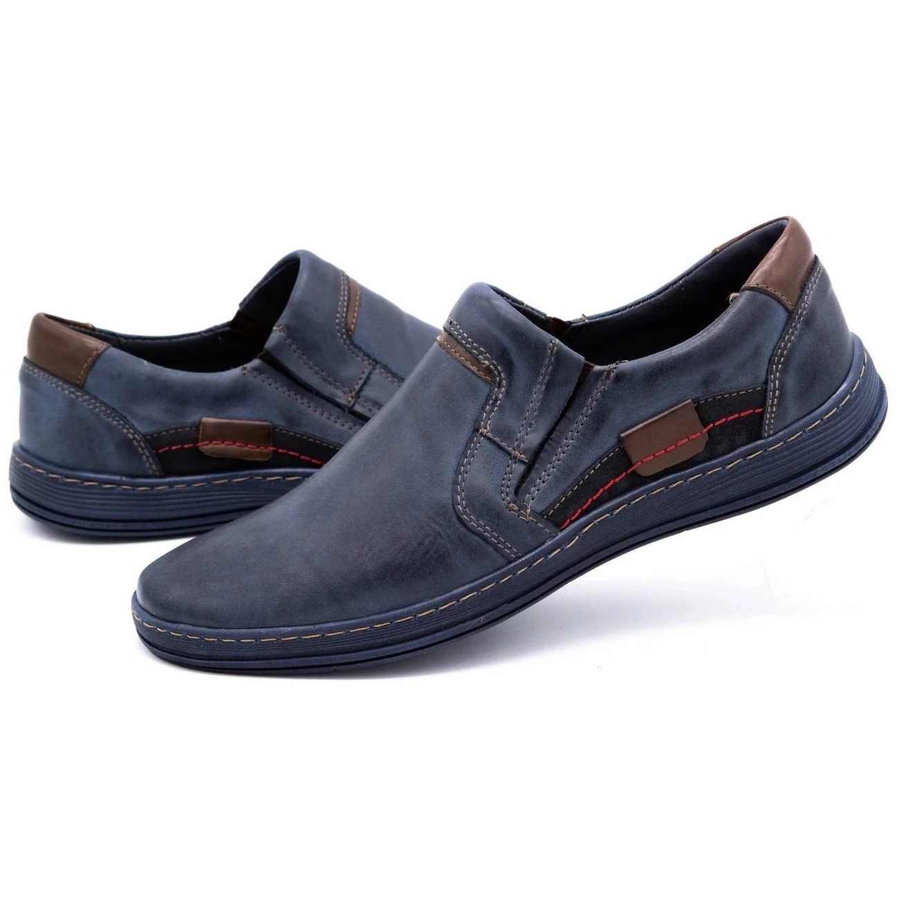 Olivier Mocassins Homme Cuir 520 Bleu Marine – Image 6