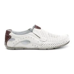 Olivier Mocassins Homme Cuir Blanc 901 Chaussures D'été Blanche