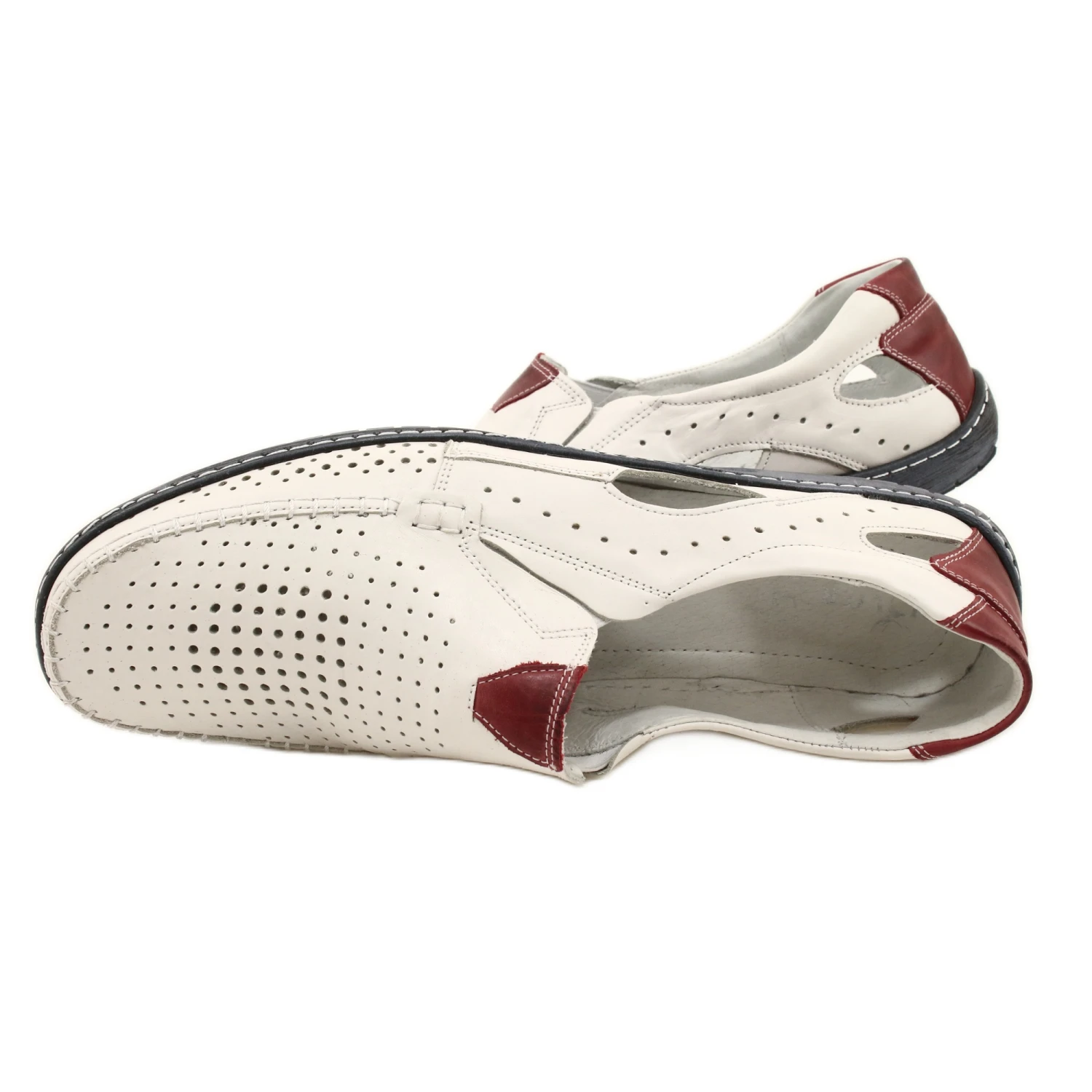 Olivier Mocassins Homme Cuir Blanc 901 Chaussures D'été Blanche – Image 11