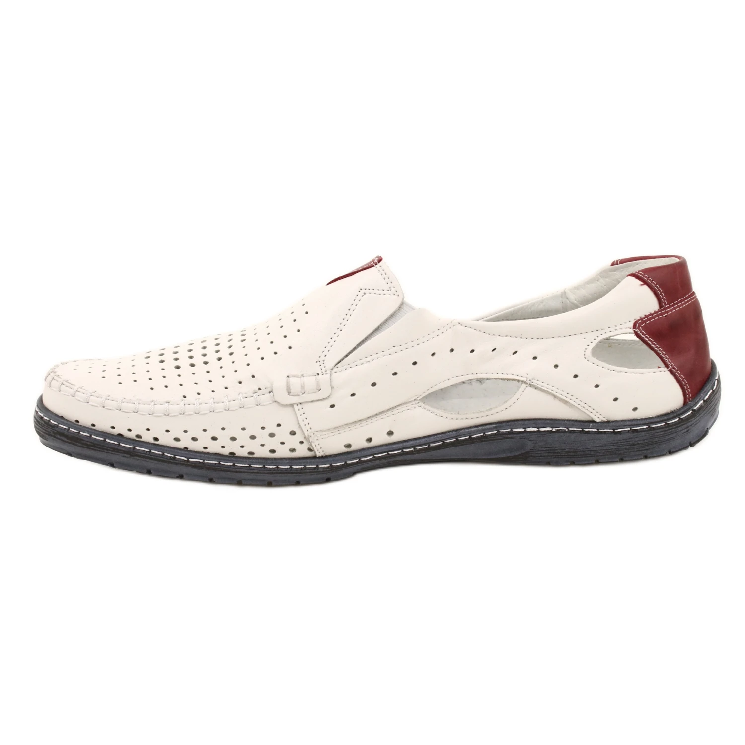 Olivier Mocassins Homme Cuir Blanc 901 Chaussures D'été Blanche – Image 8