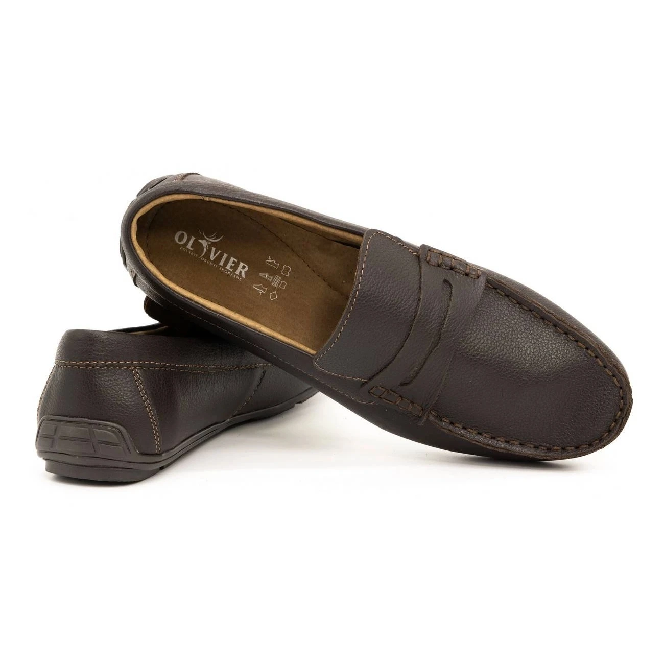 Olivier Mocassins Homme Cuir Marron 894MA Brun – Image 4