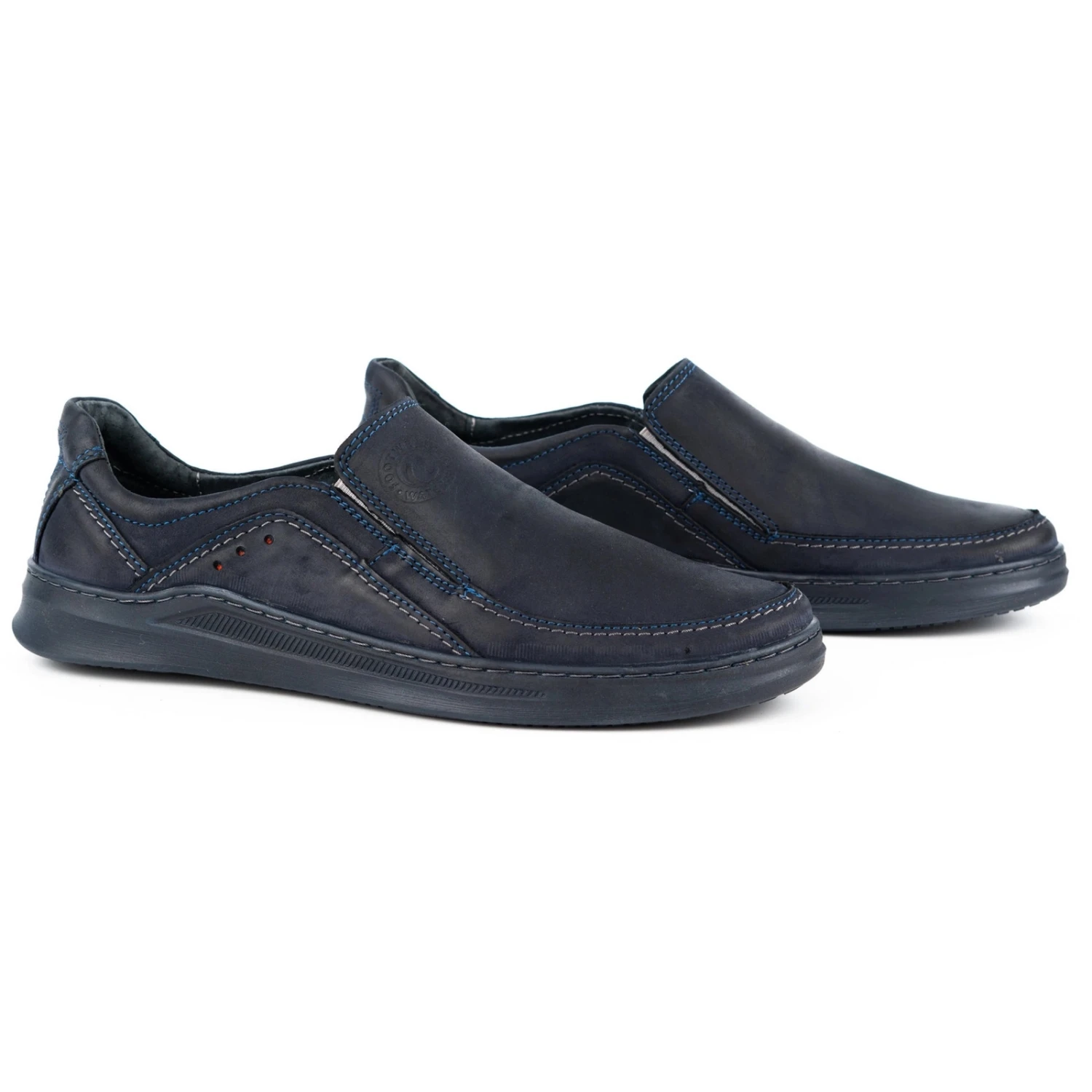 Olivier Mocassins Homme En Cuir SLIP-ON 216GT Bleu Marine – Image 2