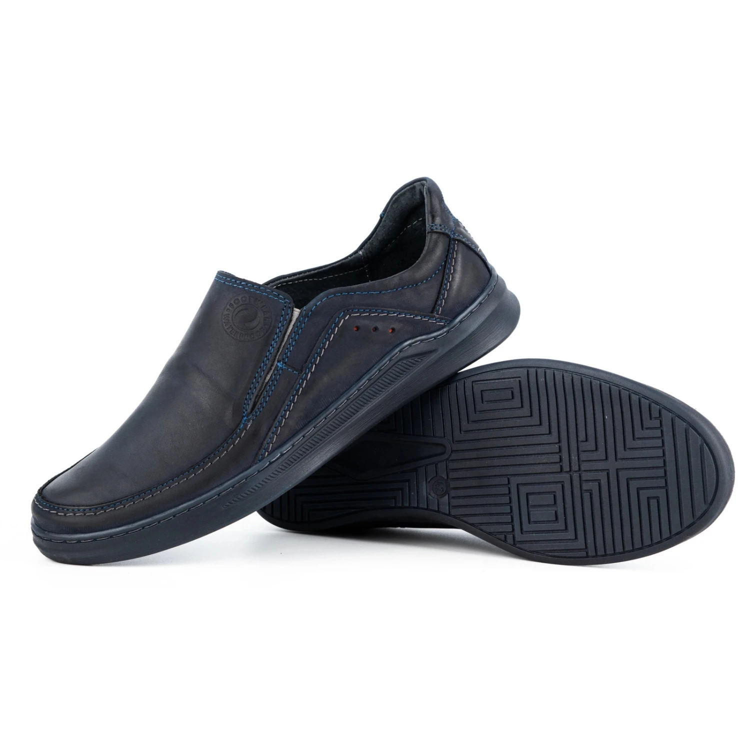 Olivier Mocassins Homme En Cuir SLIP-ON 216GT Bleu Marine – Image 3